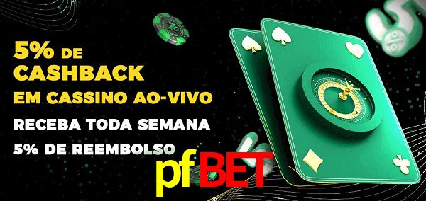 Promoções do cassino ao Vivo pfbet